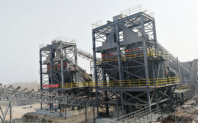 山東省棗莊某集團(tuán)時產(chǎn)2500噸石料廠生產(chǎn)線